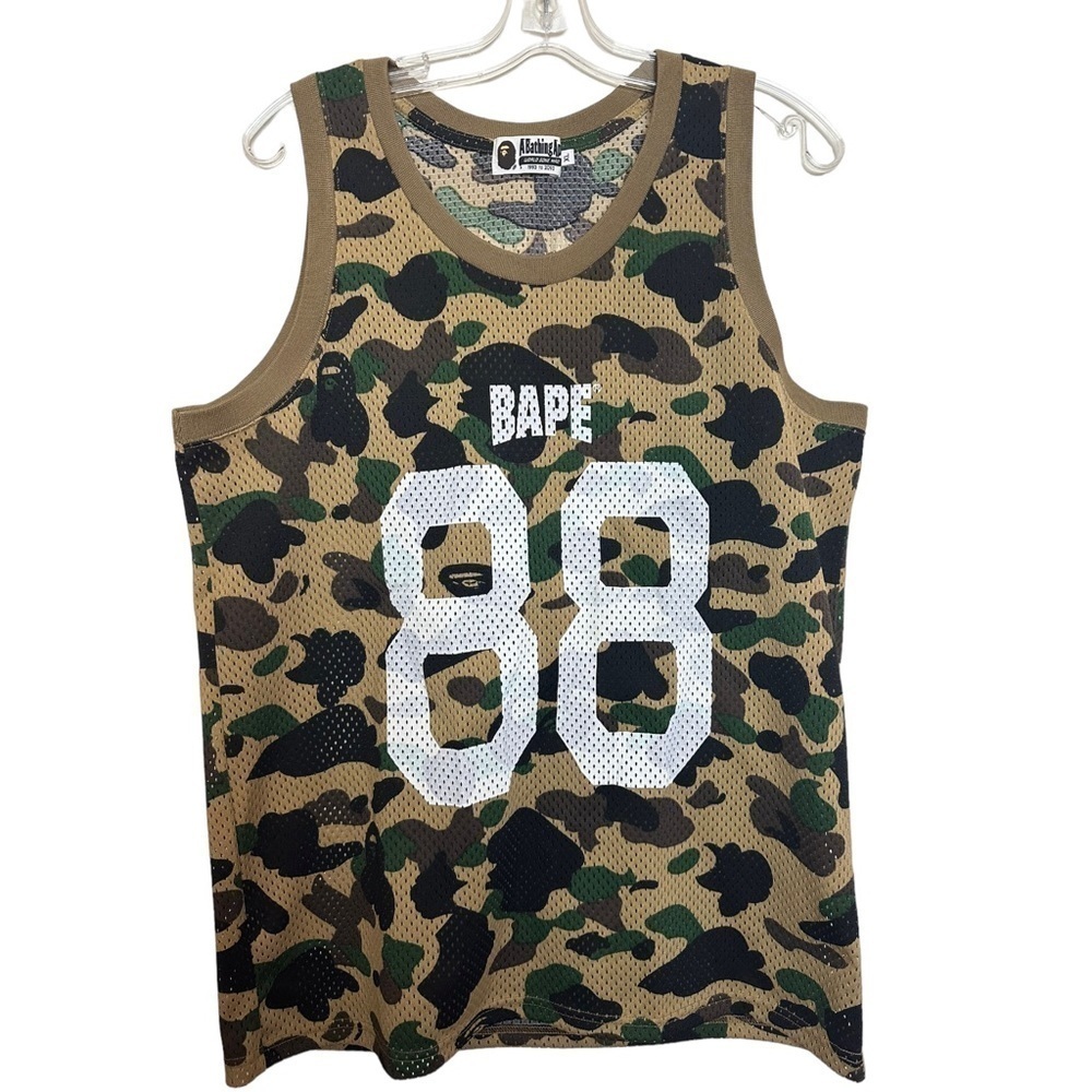 Bape A Bathing Ape Camo Mesh Basketball Jersey Rare Japanese Brand